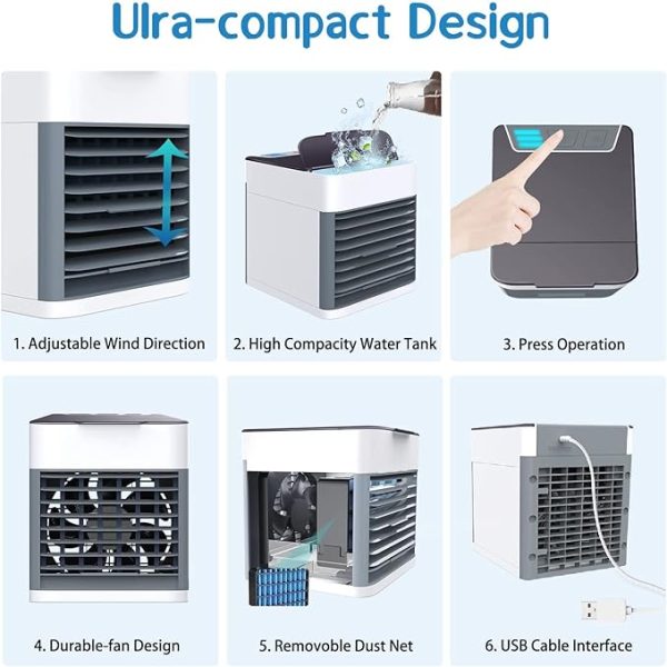 Portable Air Cooler | Portable Personal Air Conditioner, Mini Usb 3 In 1 Air Cooler (usb Operated)